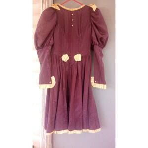 Victorian Handmade Theatre Ballet Nutcracker Christmas Dress Costume Plum & Gold